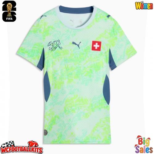 Switzerland Replica Away Stadium Shirt for Women World Cup 2026 Short Sleeve